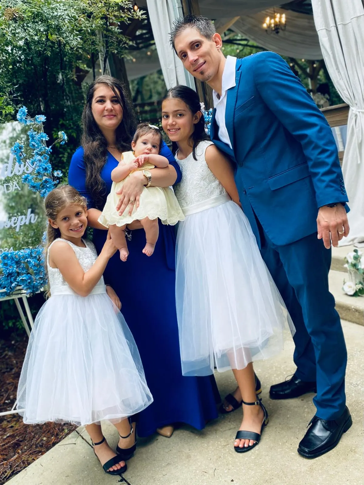 Joel Gonzalez with his family